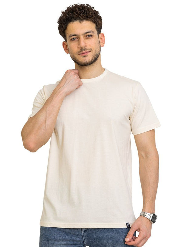 Creamy Regular Round T-shirt - Khotwh