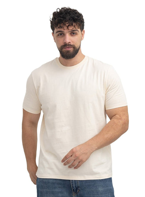 Creamy Relaxed Round T-Shirt - Khotwh