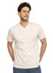 Creamy V - neck T-Shirt - Khotwh