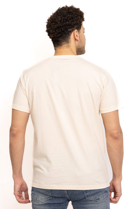 Creamy V - neck T-Shirt - Khotwh