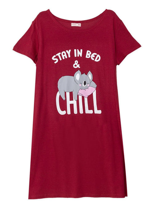 Crimson Night Shirt - Design 10 - Khotwh