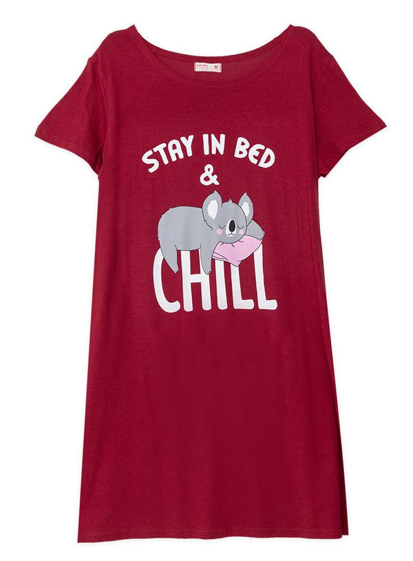 Crimson Night Shirt - Design 10 - Khotwh