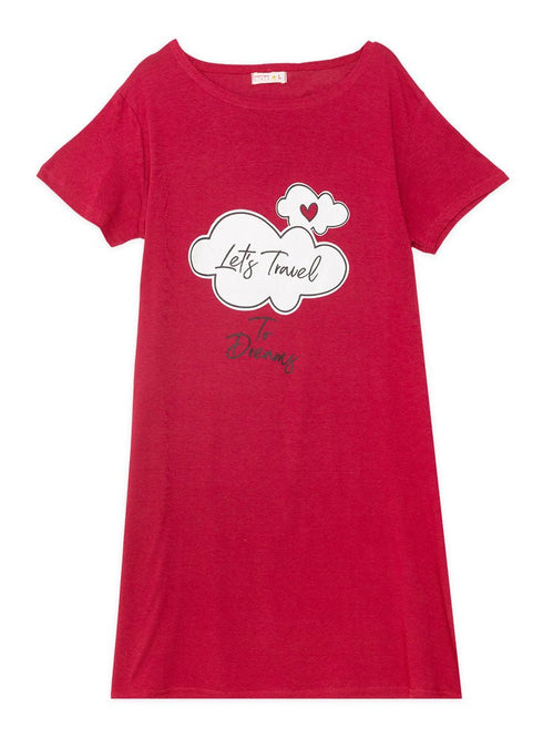 Crimson Night Shirt - Design 2 - Khotwh