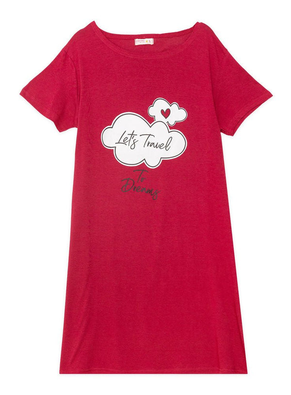 Crimson Night Shirt - Design 2 - Khotwh