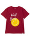 Crimson Printed O.S Short - Sleeve Design 15 - Khotwh