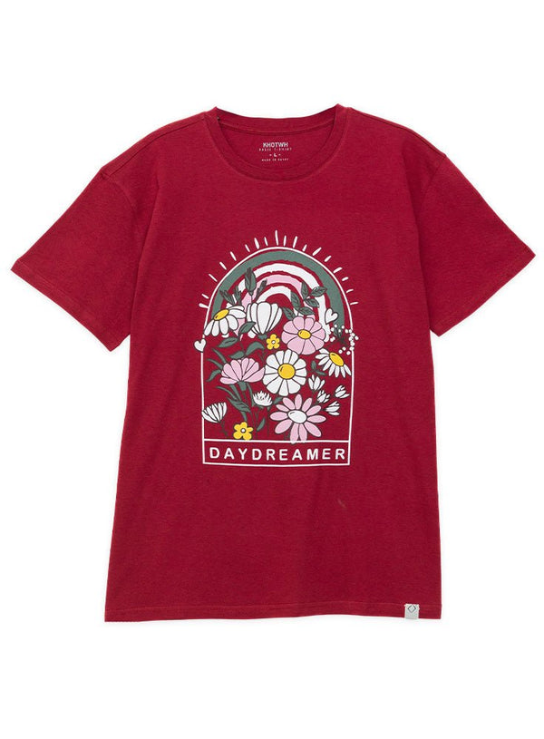 Crimson Printed O.S Short - Sleeve Design 2 - Khotwh