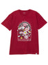 Crimson Printed O.S Short - Sleeve Design 2 - Khotwh