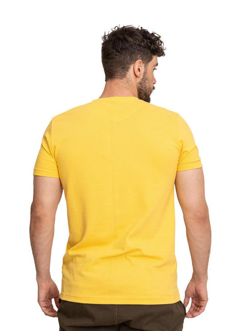 Cyber Yellow B - Round T-shirt - Khotwh