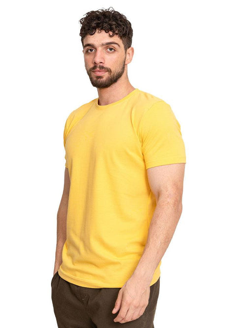 Cyber Yellow B - Round T-shirt - Khotwh