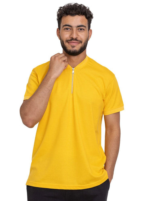 Cyber Yellow Bickeh Zipper T-Shirt - Khotwh