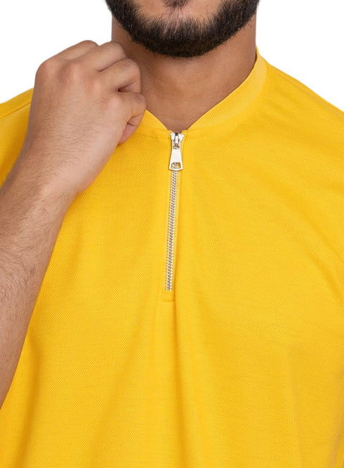 Cyber Yellow Bickeh Zipper T-Shirt - Khotwh