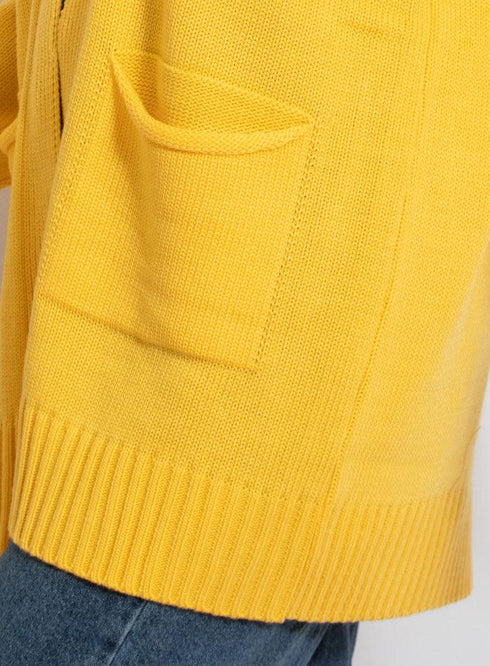 Cyber - Yellow E - Basic Pocket Cardigan - Khotwh