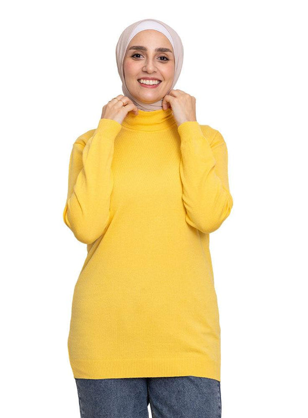 Cyber Yellow High Cool Pullover - Khotwh