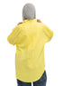 Cyber Yellow Pocket Over Size Linen Shirt - Khotwh