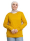 Cyber Yellow Round Knit Pullover - Khotwh