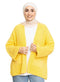 Cyber Yellow Upside Sleeve Cardigan - Khotwh