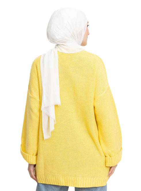 Cyber Yellow Upside Sleeve Pullover - Khotwh