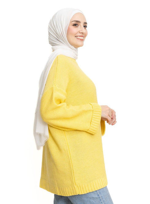 Cyber Yellow Upside Sleeve Pullover - Khotwh