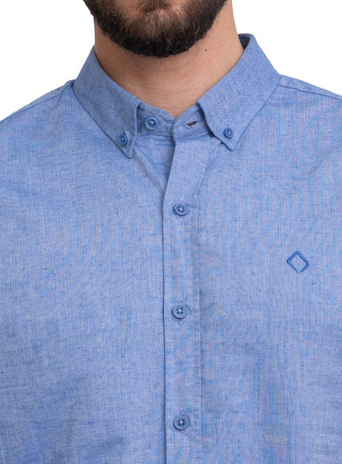 Dark Blue Oxford Shirt - Khotwh