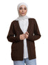 Dark Brown Basic Pocket Cardigan - Khotwh