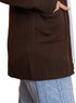Dark Brown Basic Pocket Cardigan - Khotwh