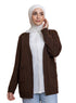 Dark Brown Basic Pocket Cardigan - Khotwh