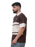 Dark Brown Design 3000 NF - Polo Neck T-Shirt - Khotwh