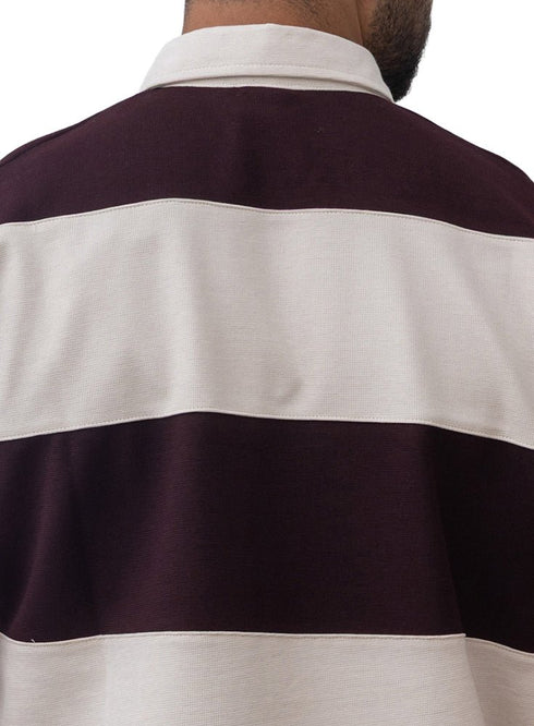 Dark Brown Design 3008 NF - Polo Neck T-Shirt - Khotwh