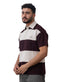 Dark Brown Design 3008 NF - Polo Neck T-Shirt - Khotwh