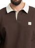Dark Brown Design 3015 NF - Polo Neck T-Shirt - Khotwh