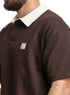 Dark Brown Design 3015 NF - Polo Neck T-Shirt - Khotwh