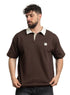 Dark Brown Design 3015 NF - Polo Neck T-Shirt - Khotwh