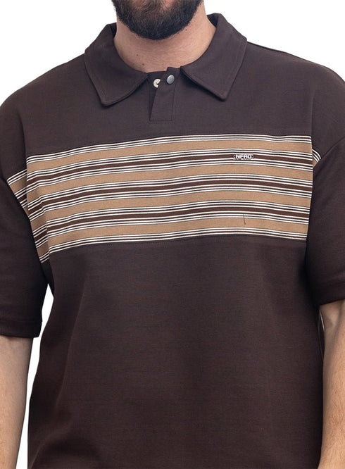 Dark Brown Design 3081 NF-Polo Neck T-Shirt - Khotwh
