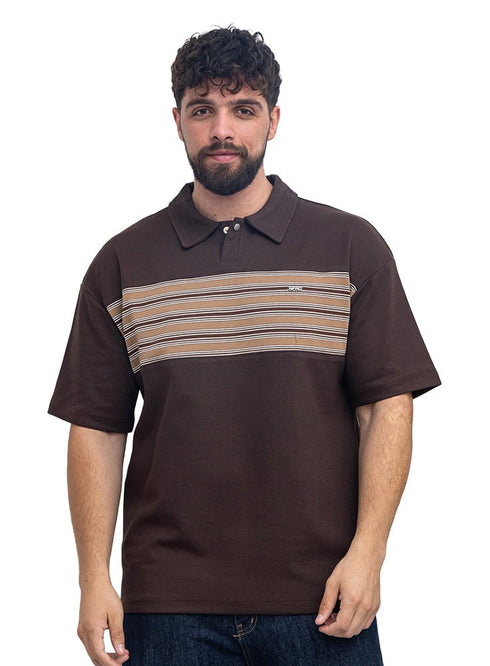 Dark Brown Design 3081 NF-Polo Neck T-Shirt - Khotwh