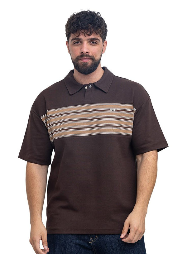 Dark Brown Design 3081 NF-Polo Neck T-Shirt - Khotwh