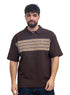 Dark Brown Design 3081 NF-Polo Neck T-Shirt - Khotwh