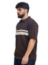 Dark Brown Design 3086 NF-Polo Neck T-Shirt - Khotwh
