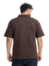 Dark Brown Design 3090 NF-Polo Neck T-Shirt - Khotwh