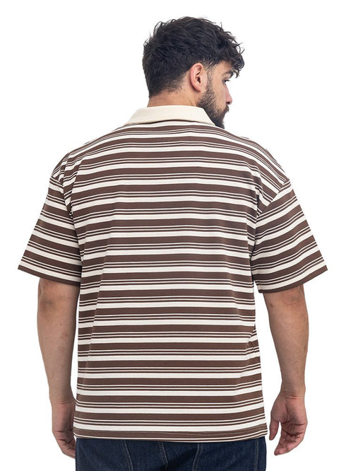 Dark Brown Design 3097 NF-Polo Neck T-Shirt - Khotwh