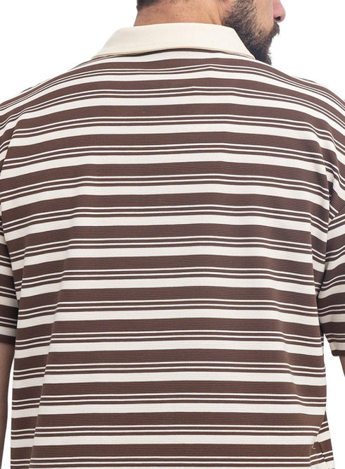 Dark Brown Design 3097 NF-Polo Neck T-Shirt - Khotwh