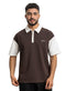 Dark Brown Design 4010 NF - Polo Neck T-Shirt - Khotwh