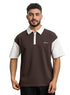 Dark Brown Design 4010 NF - Polo Neck T-Shirt - Khotwh