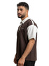 Dark Brown Design 4010 NF - Polo Neck T-Shirt - Khotwh