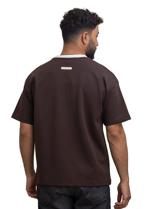 Dark Brown Design 4016 NF - Round T-Shirt - Khotwh