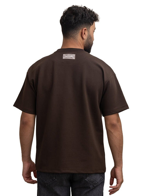 Dark Brown Design 4018 NF - Round T-Shirt - Khotwh
