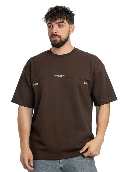 Dark Brown Design 4020 NF - Round T-Shirt - Khotwh