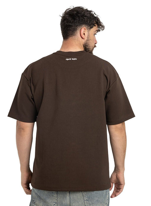 Dark Brown Design 4020 NF - Round T-Shirt - Khotwh