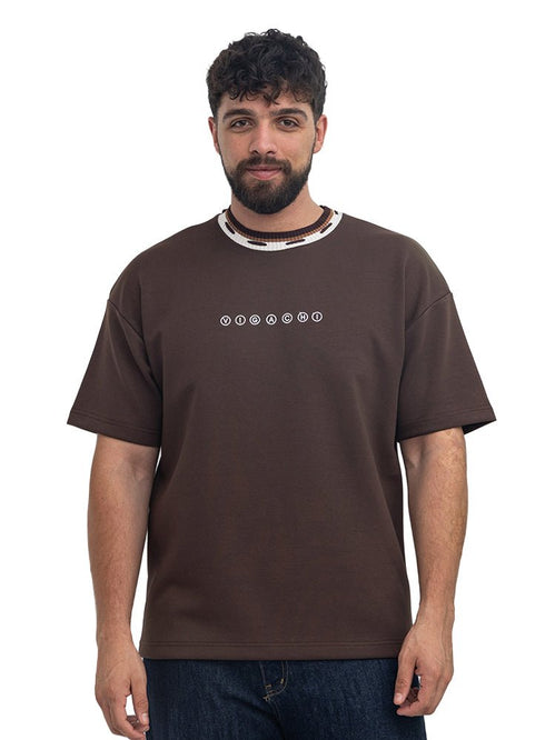 Dark Brown Design 4041 NF-Round T-Shirt - Khotwh