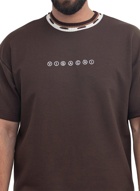 Dark Brown Design 4041 NF-Round T-Shirt - Khotwh