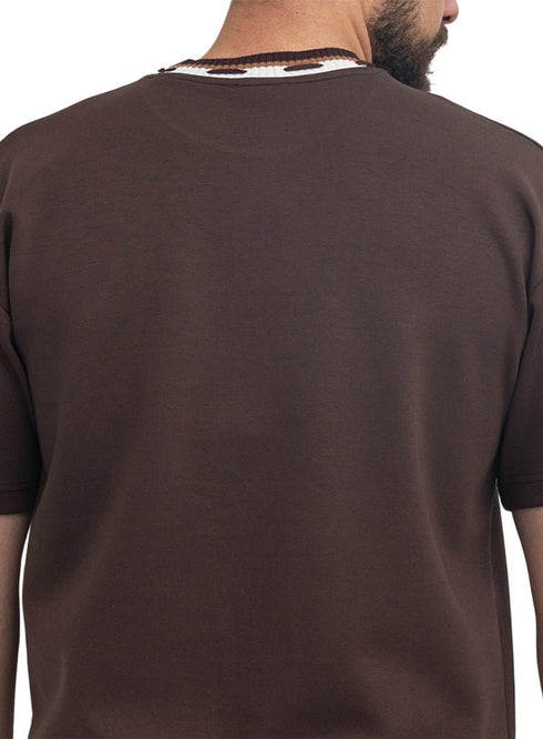 Dark Brown Design 4041 NF-Round T-Shirt - Khotwh
